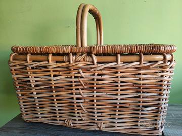 Grande Cesto in Vimini con Coperchio