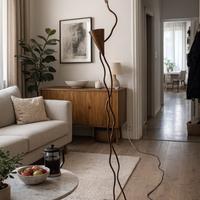 Lampada da terra artigianale in rame