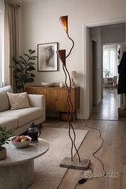 Lampada da terra artigianale in rame