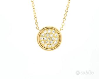Collana in oro giallo con diamanti Ct 0,57