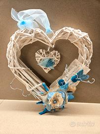 ghirlanda a cuore Natale. decorazione  artigianale