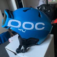 Casco sci POC e mascherina POC bluette