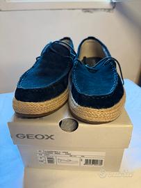 Geox mocassini scamosciati blu nuovi taglia 43