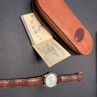 Orologio Fossil Uomo Pelle Marrone Argento