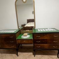 Camera da letto completa vintage in radica