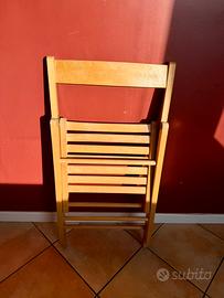 5 Sedie Pieghevoli in Legno