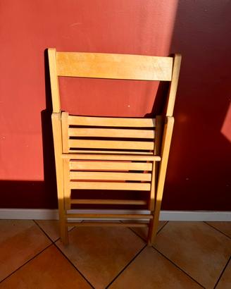 5 Sedie Pieghevoli in Legno