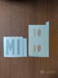 Set adesivi targa auto MI 10 (Milano 2010)