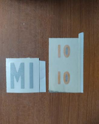 Set adesivi targa auto MI 10 (Milano 2010)