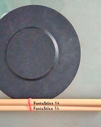 Pad di esercizio rullante + bacchette 5A x2