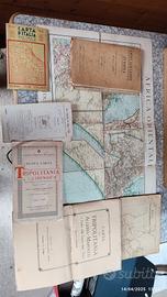 Lotto cartine  epoca antiche fine 800 primi 900 