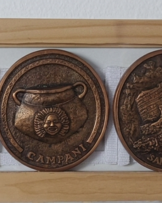 Lotto medaglie in bronzo "Antichi popoli italici"