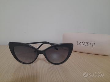  OCCHIALI DA SOLE DONNA LANCETTI NERI COMPLETI TOP