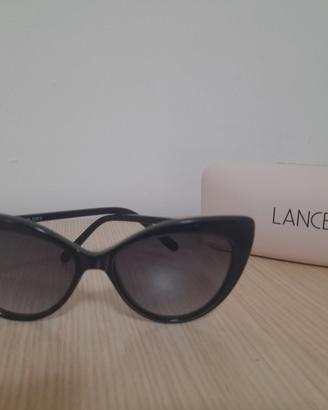  OCCHIALI DA SOLE DONNA LANCETTI NERI COMPLETI TOP