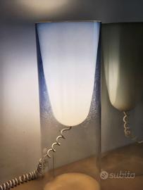 Coppia di lampade da tavolo vintage in plexiglass