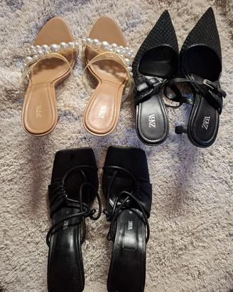 Lotto 3 paia scarpe con tacco ZARA