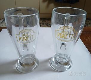 Boccali pubblicitari birra Poretti vintage NUOVI