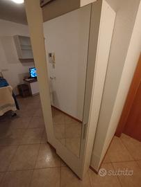 Scarpiera con specchio cm 50x21x180 (LxPxH)