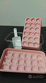 scatola porta ghiaccio con stampi