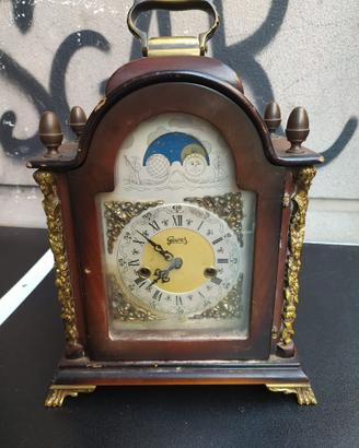 Orologio antico Geioes da tavolo meccanico in legn