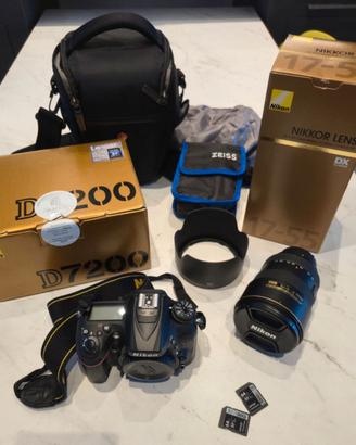 Nikon D7200  + Nikkor 17-55mm + Accessori