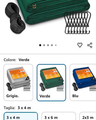 Telone di copertura in pvc 3x4
