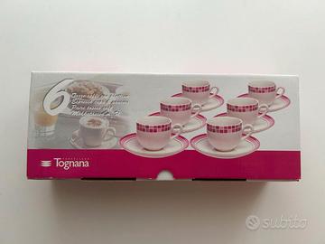 Tognana 6 tazze caffè Metropolis Mosaico Viola
