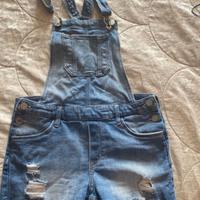 Maglietta Salopette tuta in denim, jeans