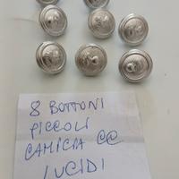 carabinieri - 8 bottoni piccoli metallo lucido