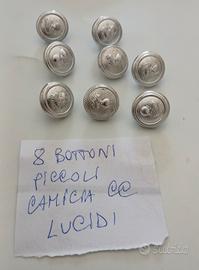 carabinieri - 8 bottoni piccoli metallo lucido