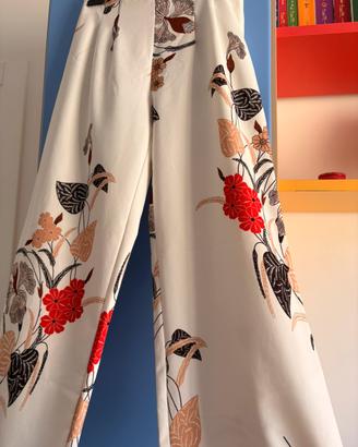 Pantaloni palazzo a fiori
