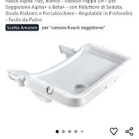 hauck Alpha Tray, Bianco - Vassoio Pappa