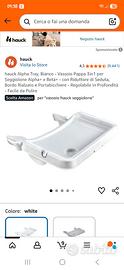 hauck Alpha Tray, Bianco - Vassoio Pappa