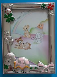 portafoto  placcato argento bimba cm 9x 12