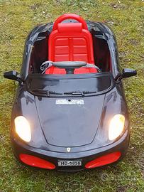 Ferrari nera cabriolet, auto bambino elettrica