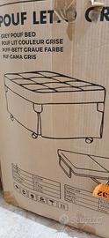 Pouf letto grigio