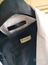 camicia nera + giacca bianca 