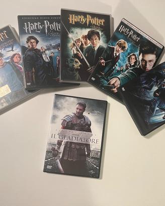 6 dvd Harry potter + Il gladiatore originali