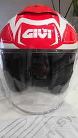 Casco moto Jet GIVI X.22 Planet Hyper Bianco Rossi