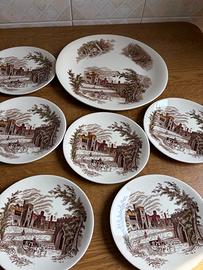 7 piatti decorativi Johnson Bros serie Haddon Hall