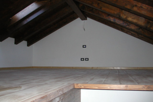 Mansarda in fase di ultimazione