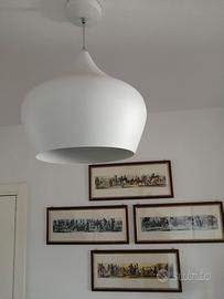 Lampadario bianco vintage