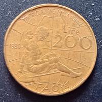 moneta da 200 lire  1980 