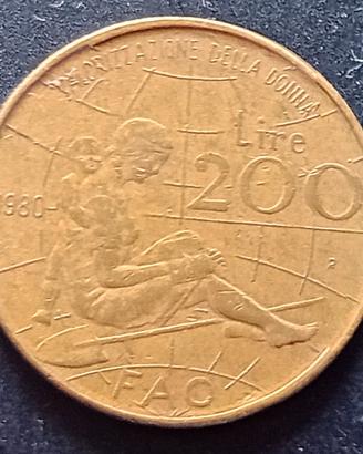 moneta da 200 lire  1980 