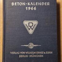 Libro BETON KALENDER edizione 1966