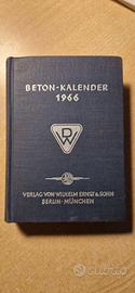 Libro BETON KALENDER edizione 1966