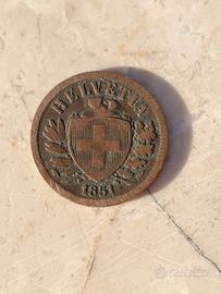 2 rappen Svizzera 1851 A