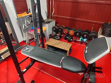 panca multifunzione, panca Scott, cavo alto domyos