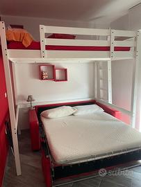 letto a soppalco e divano letto