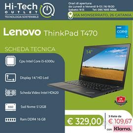 Notebook Lenovo ThinkPad T470 cpu i5